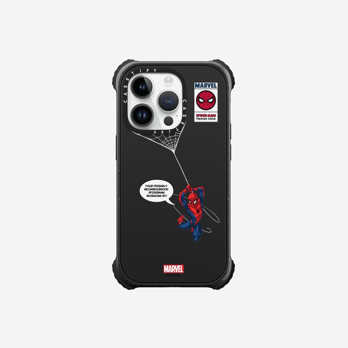 Casetify x Marvel iPhone Spider-Man Swinging Magsafe Ultra Impact Case Matte Black 상세 이미지 1