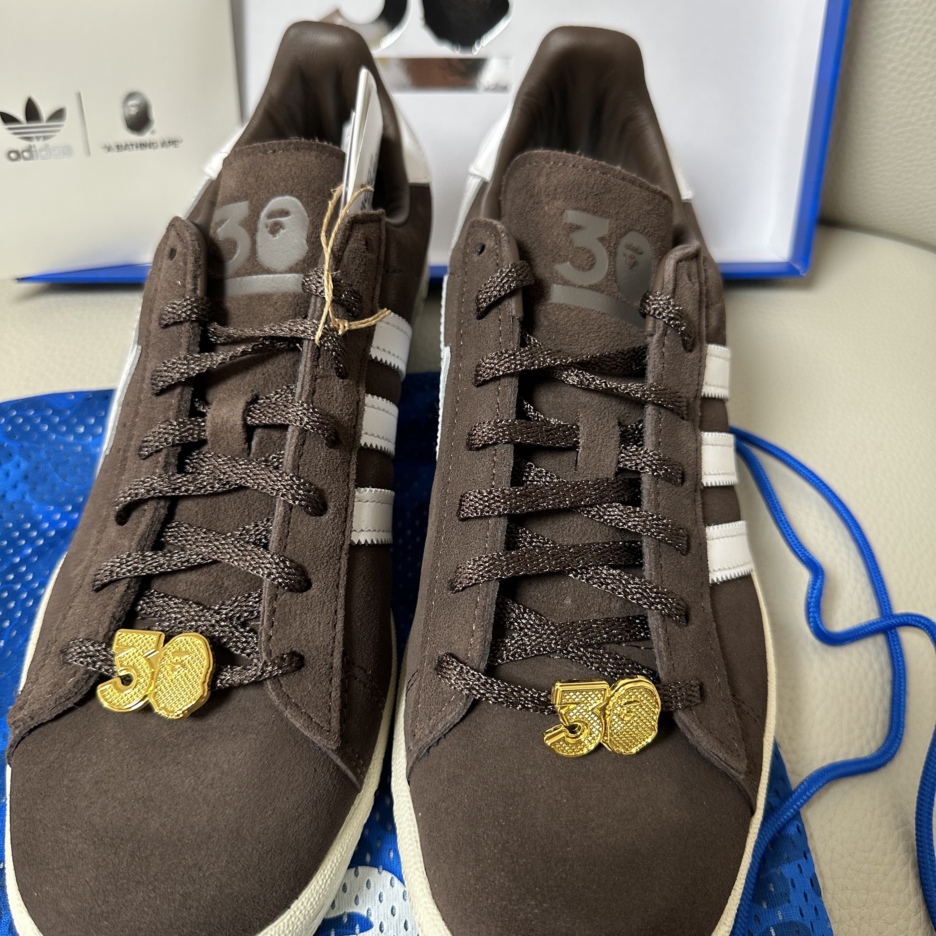 Adidas x BAPE Campus 80s Brown 착용 스타일 - 5