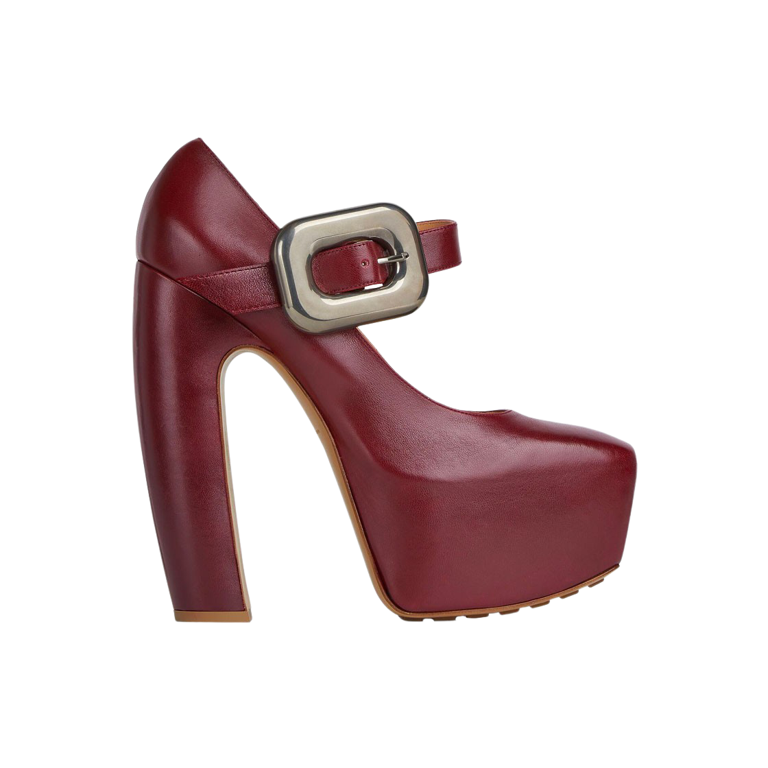 (W) 보테가 베네타 모스트라 메리 제인 펌프스 체리((W) Bottega Veneta Mostra Mary Jane Pumps Cherry) - 1