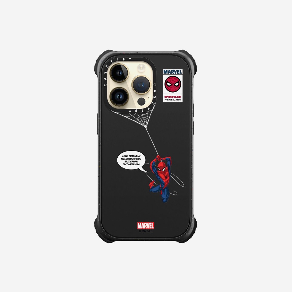 Casetify x Marvel iPhone Spider-Man Swinging Magsafe Ultra Impact Case Matte Black 상세 이미지 4