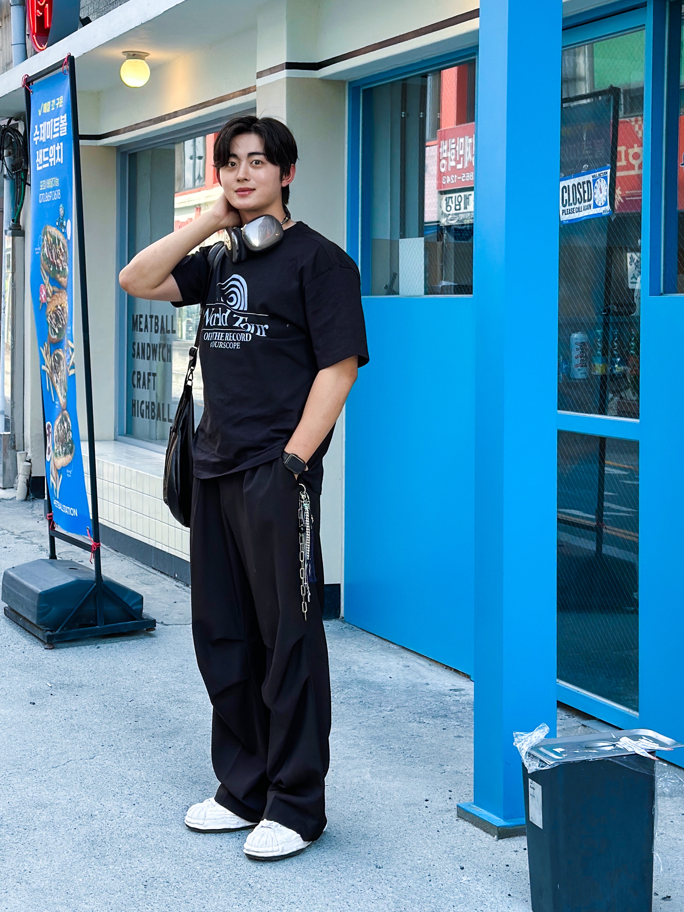 Maison Mihara Yasuhiro x Phenomenon Blakey OG Sole Canvas Low-top Sneakers White, Apple AirPods Max Lightning Space Gray (Korean Ver.) 착용 스타일 - 1