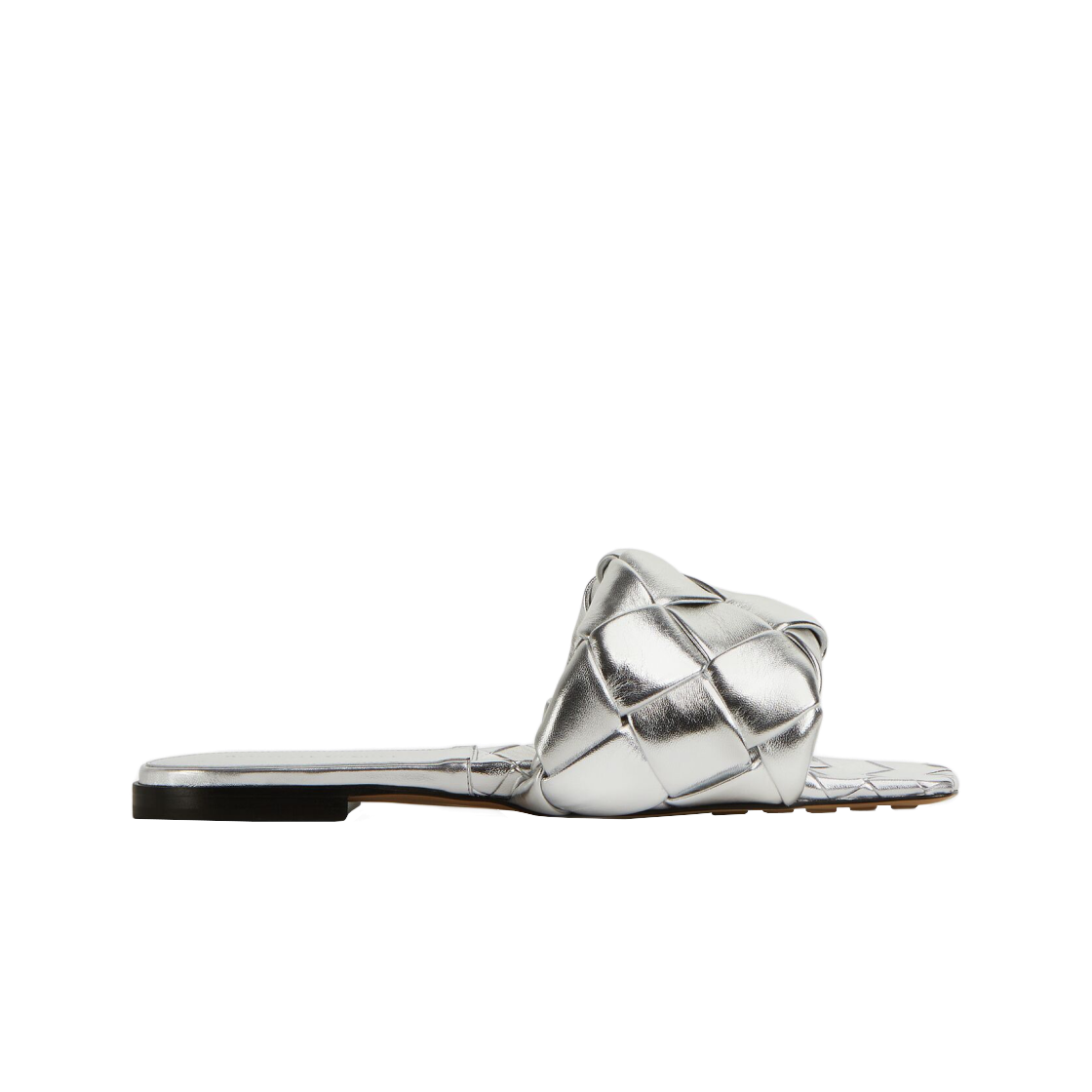 (W) 보테가 베네타 리도 플랫 샌들 실버((W) Bottega Veneta Lido Flat Sandal Silver) - 1