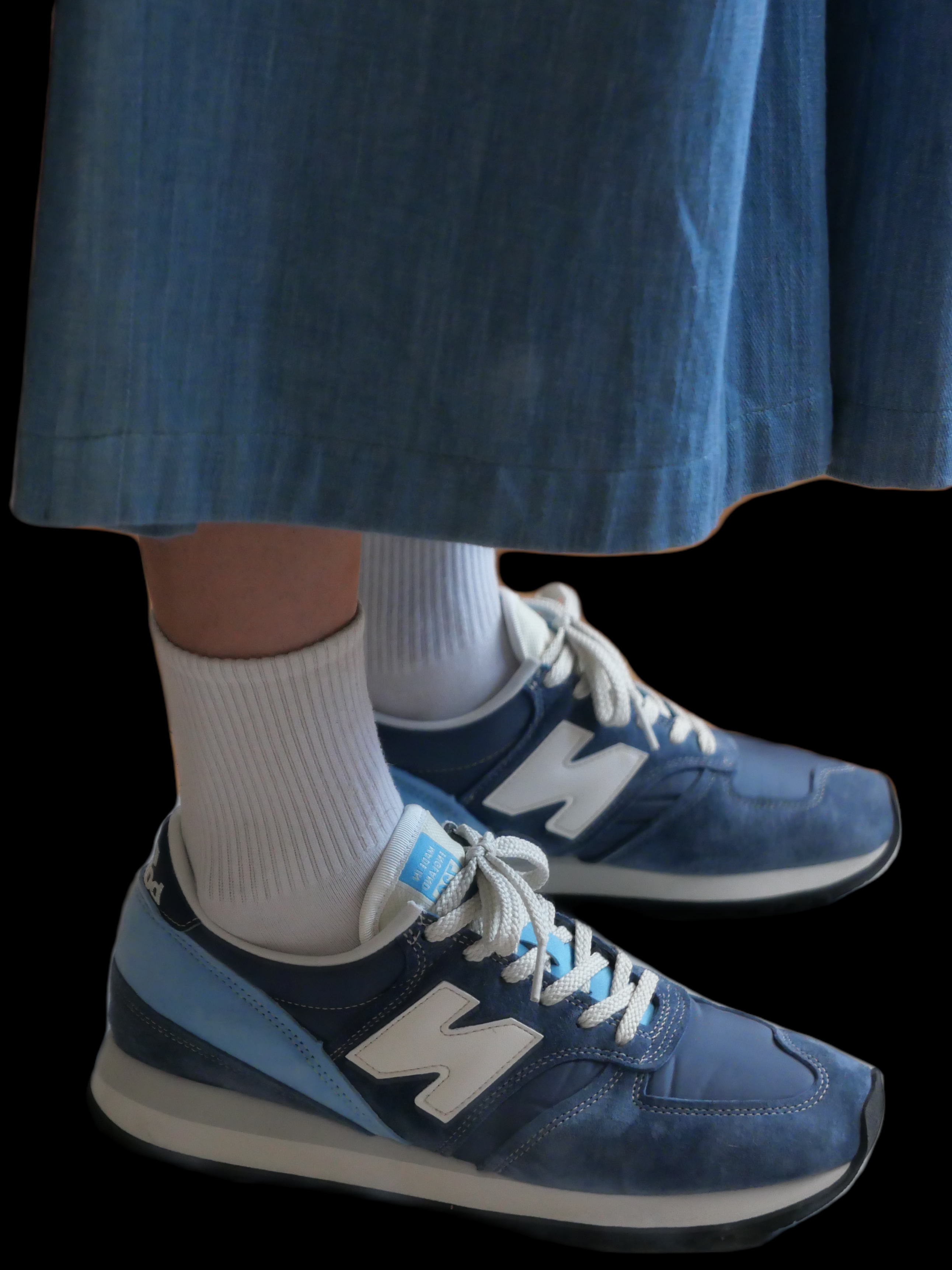 New Balance x Run The Boroughs 730 Made in UK Navy 착용 스타일 - 2