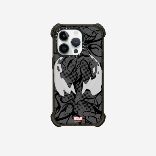 Casetify x Marvel iPhone Venom Mask Magsafe Ultra Impact Case Clear Black