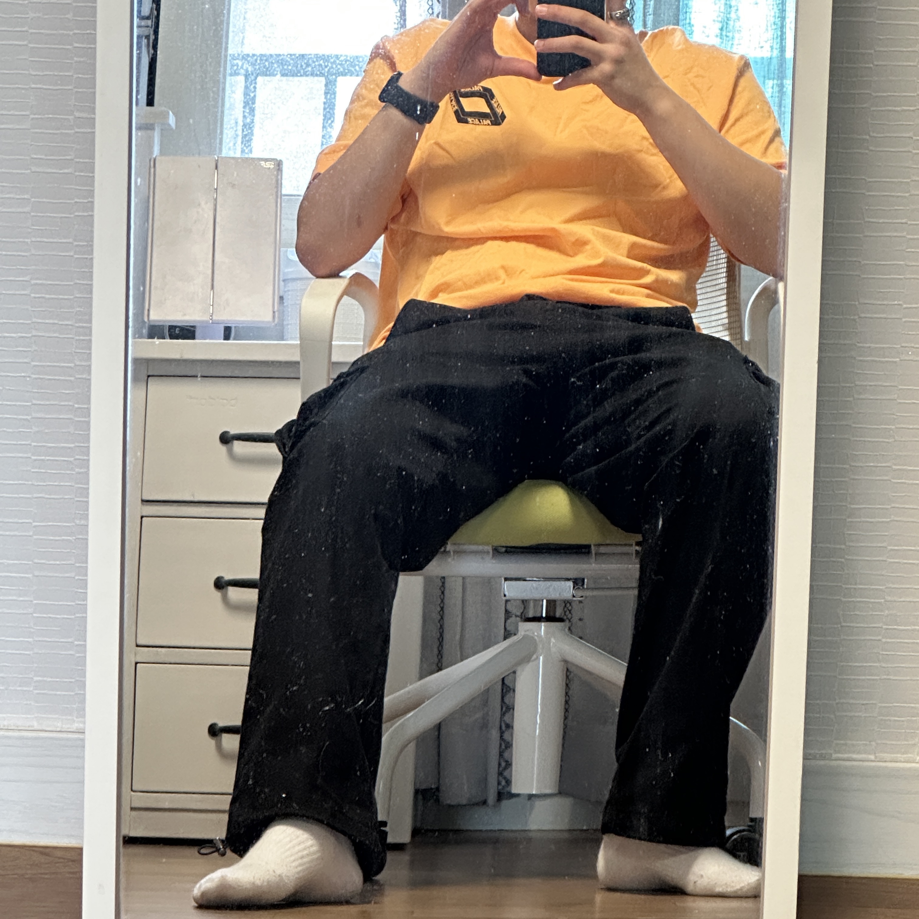 Palace Dodgy But Lush T-Shirt Orange - 21SS 착용 스타일
