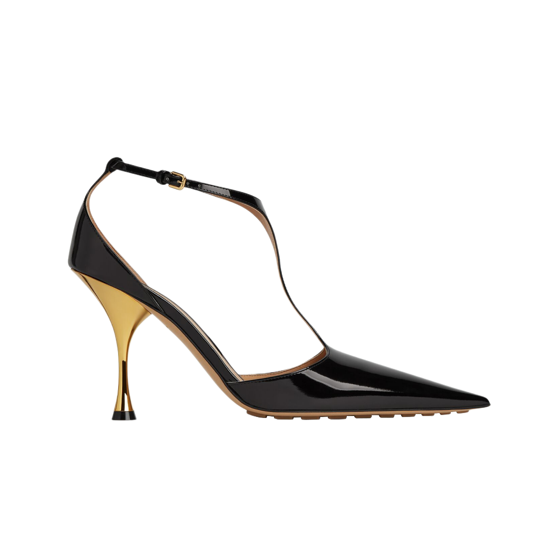 (W) 보테가 베네타 로켓 T-바 펌프 블랙((W) Bottega Veneta Rocket T-Bar Pump Black) - 1