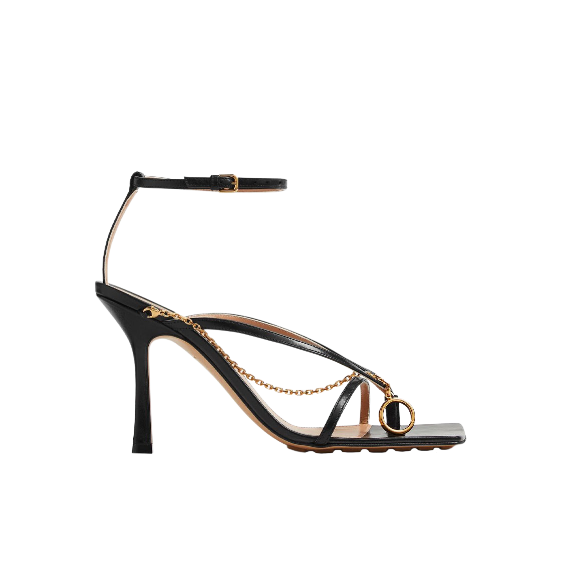 (W) 보테가 베네타 스트레치 스트랩 샌들 블랙((W) Bottega Veneta Stretch Strap Sandal Black) - 1