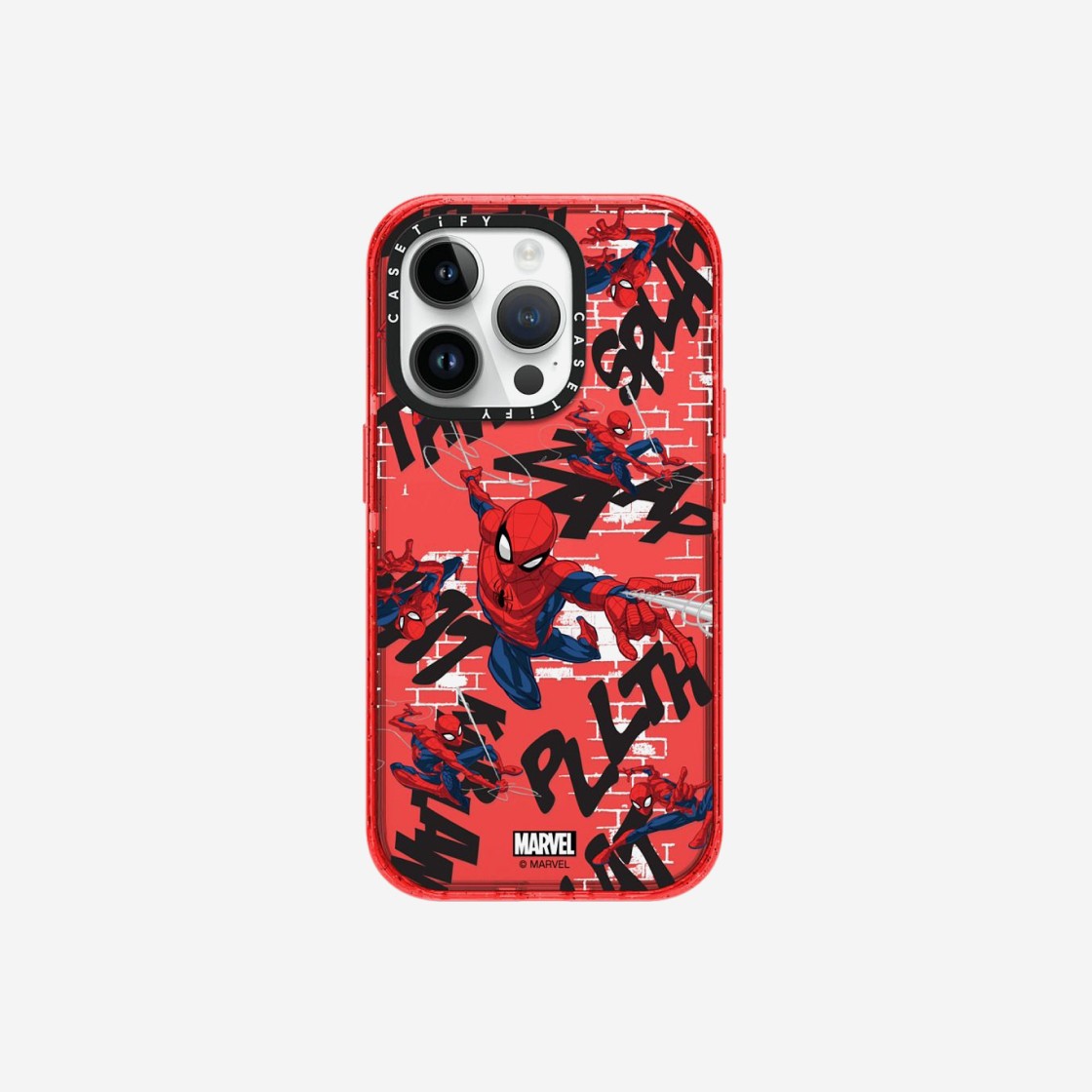 Casetify x Marvel iPhone Spider-Man Pattern Red Impact Case Sheer Watermelon 상세 이미지 1