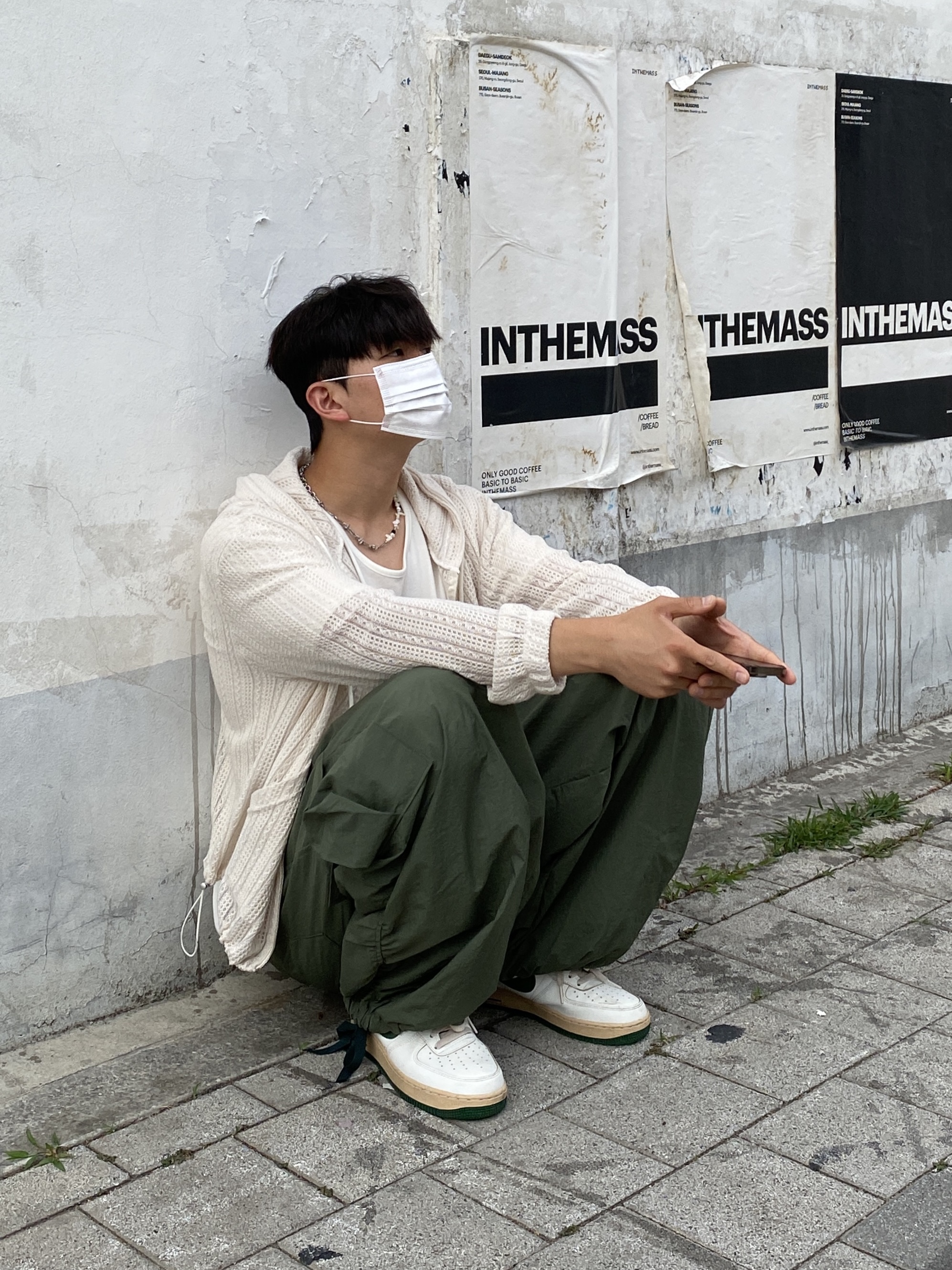 (W) Nike Air Force 1 Low Gorge Green 착용 스타일 - 2