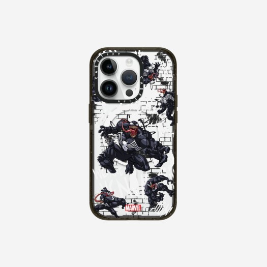 Casetify x Marvel iPhone Venom Pattern Magsafe Impact Case Clear Black