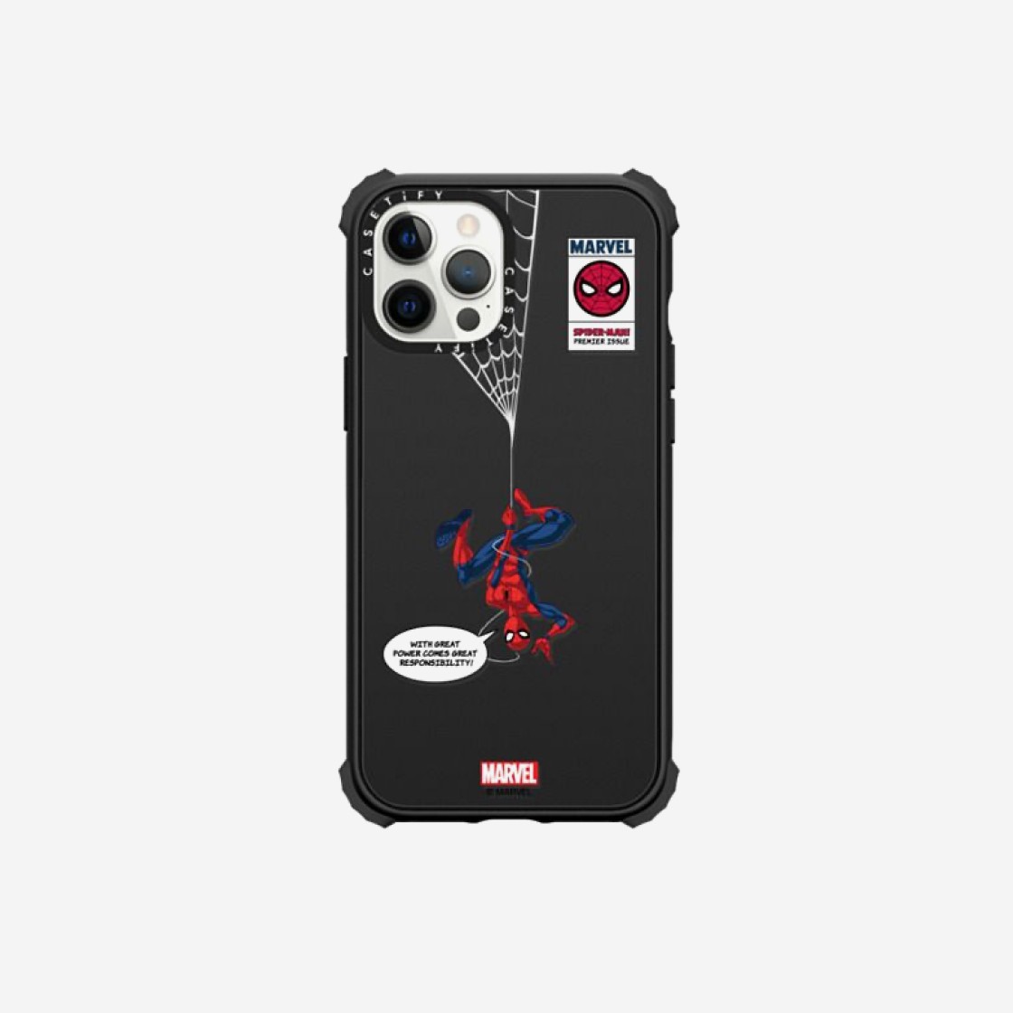 Casetify x Marvel iPhone Spider-Man Hanging Magsafe Ultra Impact Case Matte Black 상세 이미지 1