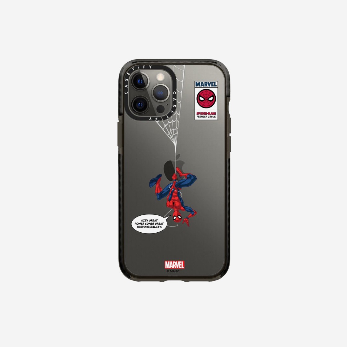 Casetify x Marvel iPhone Spider-Man Hanging Impact Case Clear Glossy Black 상세 이미지 2