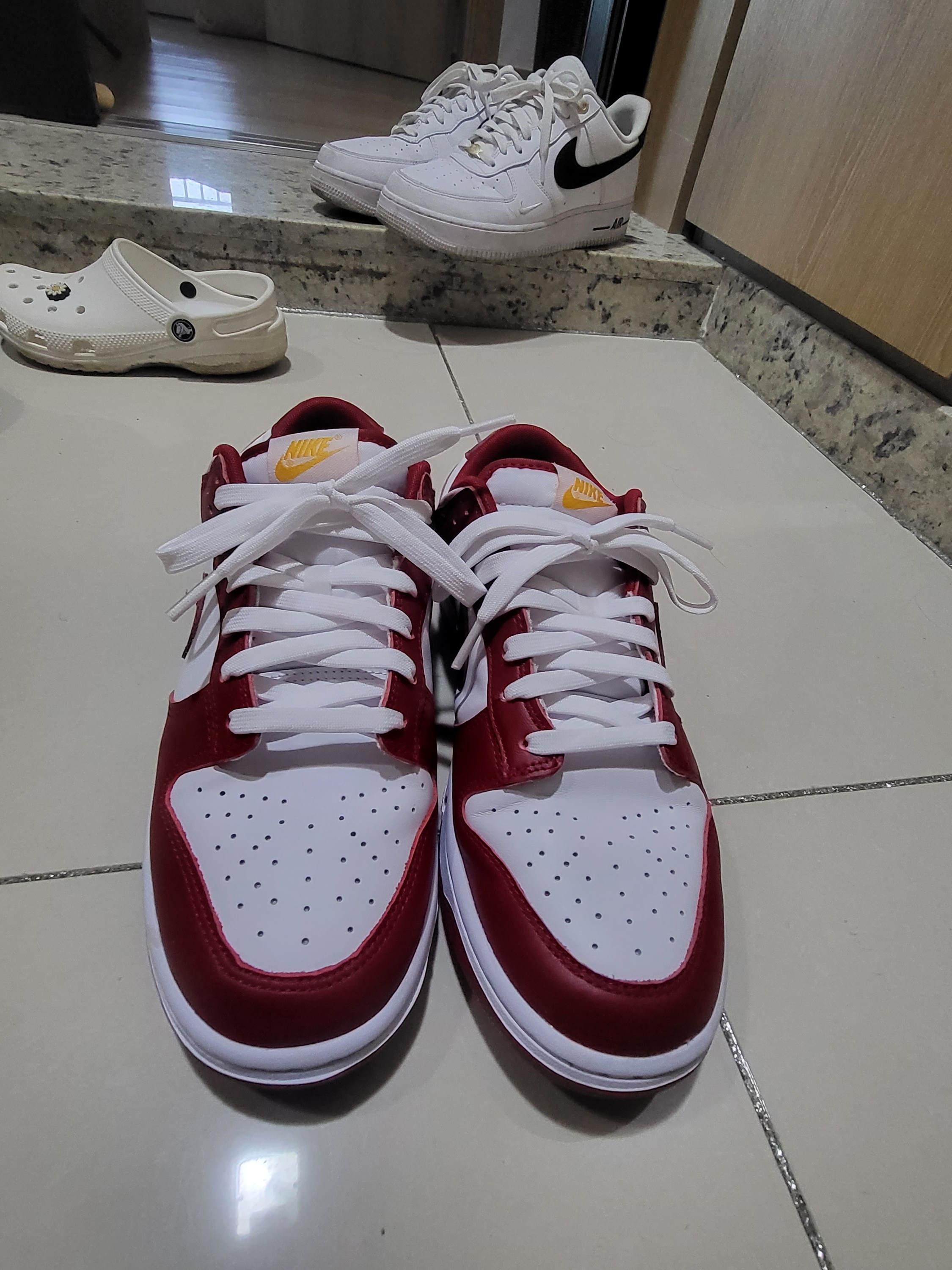 Nike Dunk Low Retro Gym Red 착용 스타일 - 1