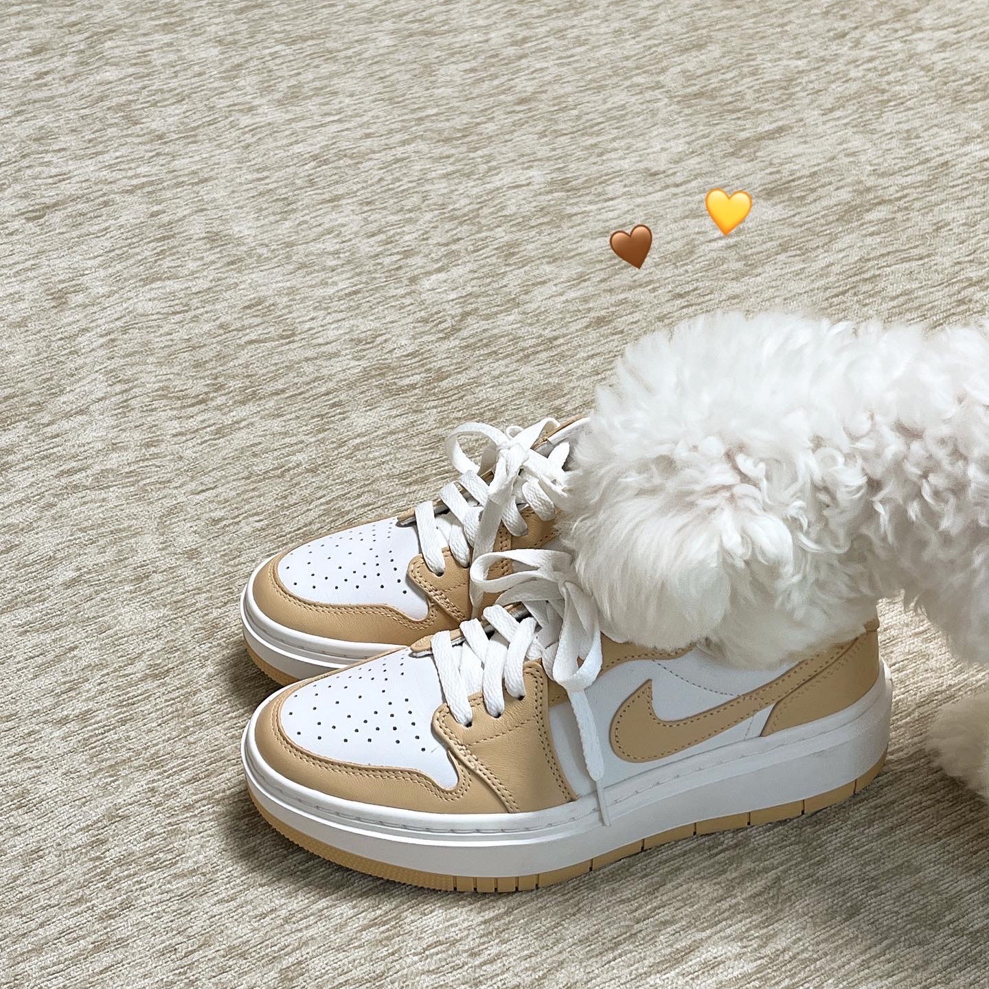 (W) Jordan 1 Elevate Low White Onyx 착용 스타일 - 1