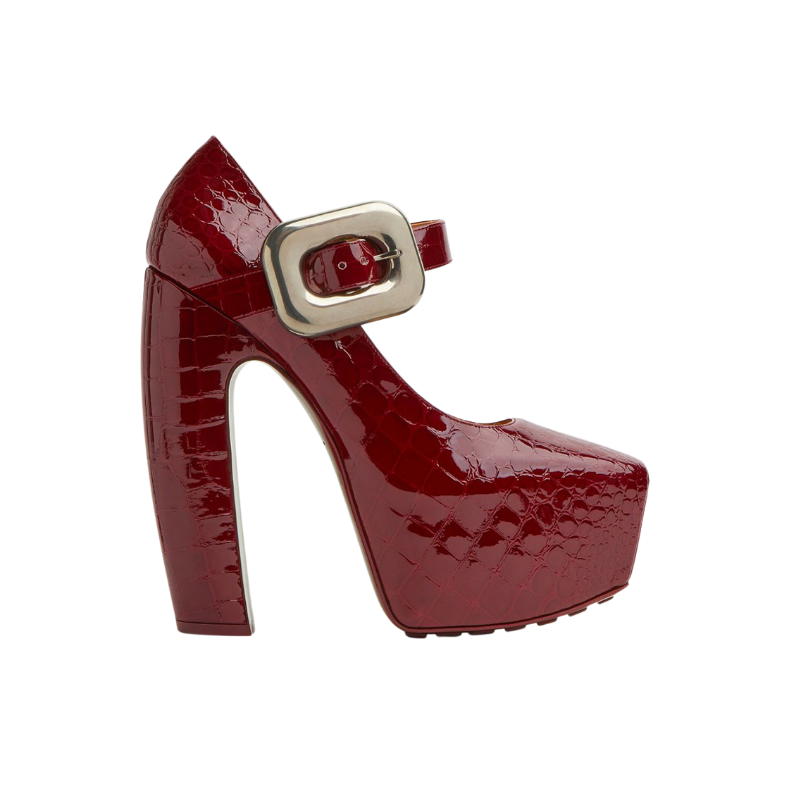 (W) 보테가 베네타 모스트라 메리 제인 펌프스 체리((W) Bottega Veneta Mostra Mary Jane Pumps Cherry) - 1