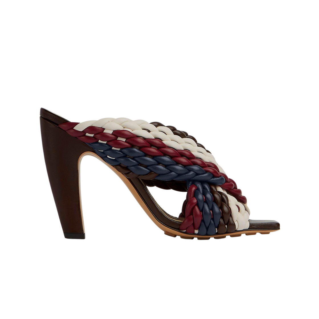 (W) 보테가 베네타 카날라초 샌들 스페이스 폰덴테 멀롯 화이트((W) Bottega Veneta Canalazzo Sandal Space Fondant Merlot White) - 1