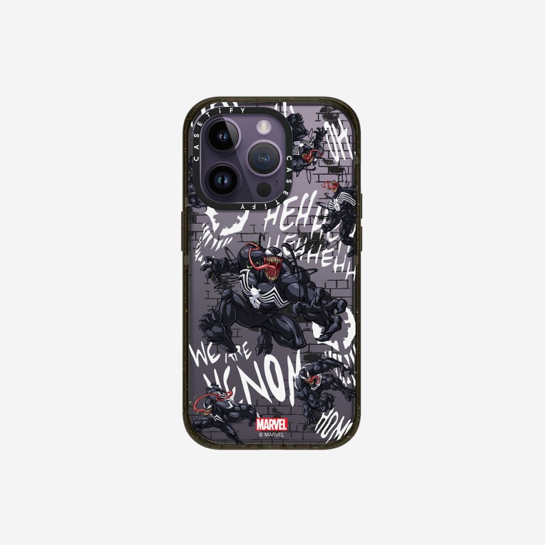 Casetify x Marvel iPhone Venom Pattern Impact Case Clear Black 상세 이미지 2