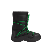 (W) Bottega Veneta Puddle Bomber Black Parakeet