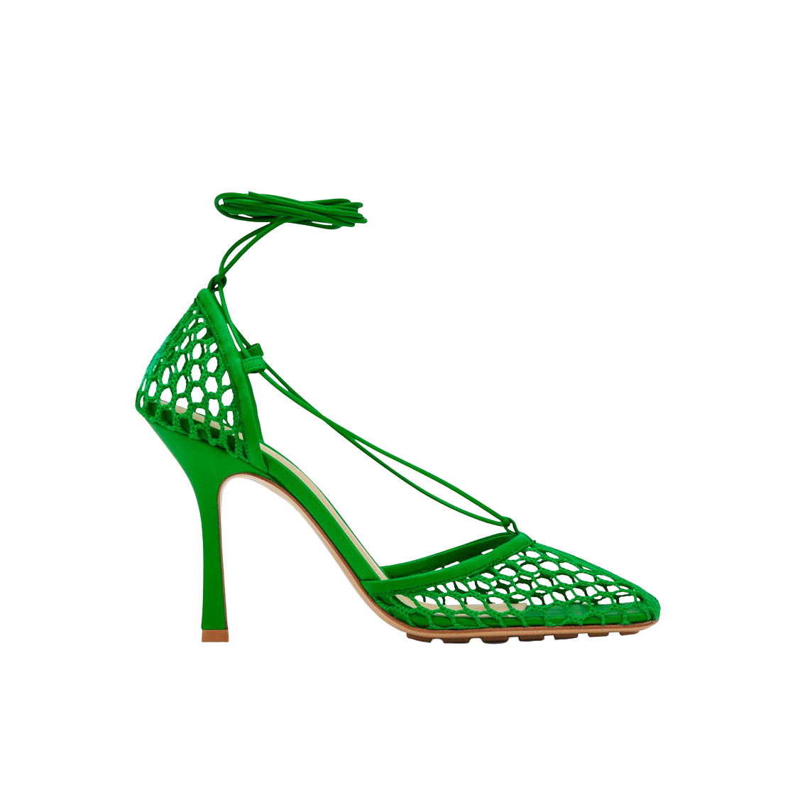 (W) 보테가 베네타 스트레치 레이스업 샌들 그래스((W) Bottega Veneta Stretch Lace-Up Sandal Grass) - 1