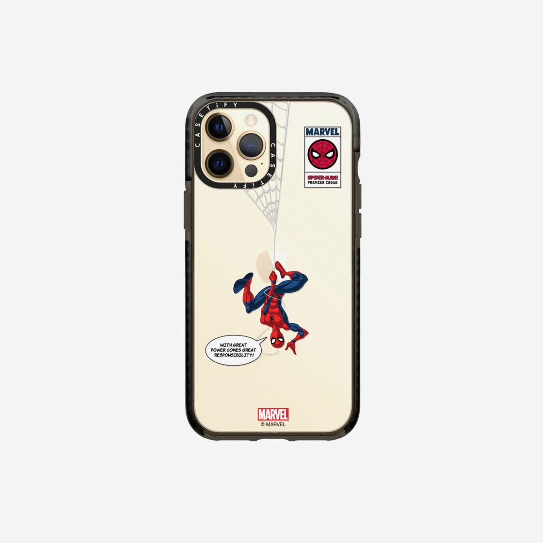 Casetify x Marvel iPhone Spider-Man Hanging Impact Case Clear Glossy Black 상세 이미지 4