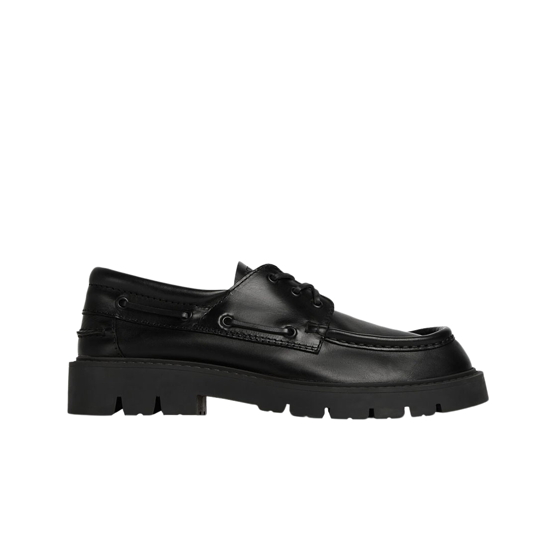 보테가 베네타 해독 보트 슈 블랙(Bottega Veneta Haddock Boat Shoe Black) - 1