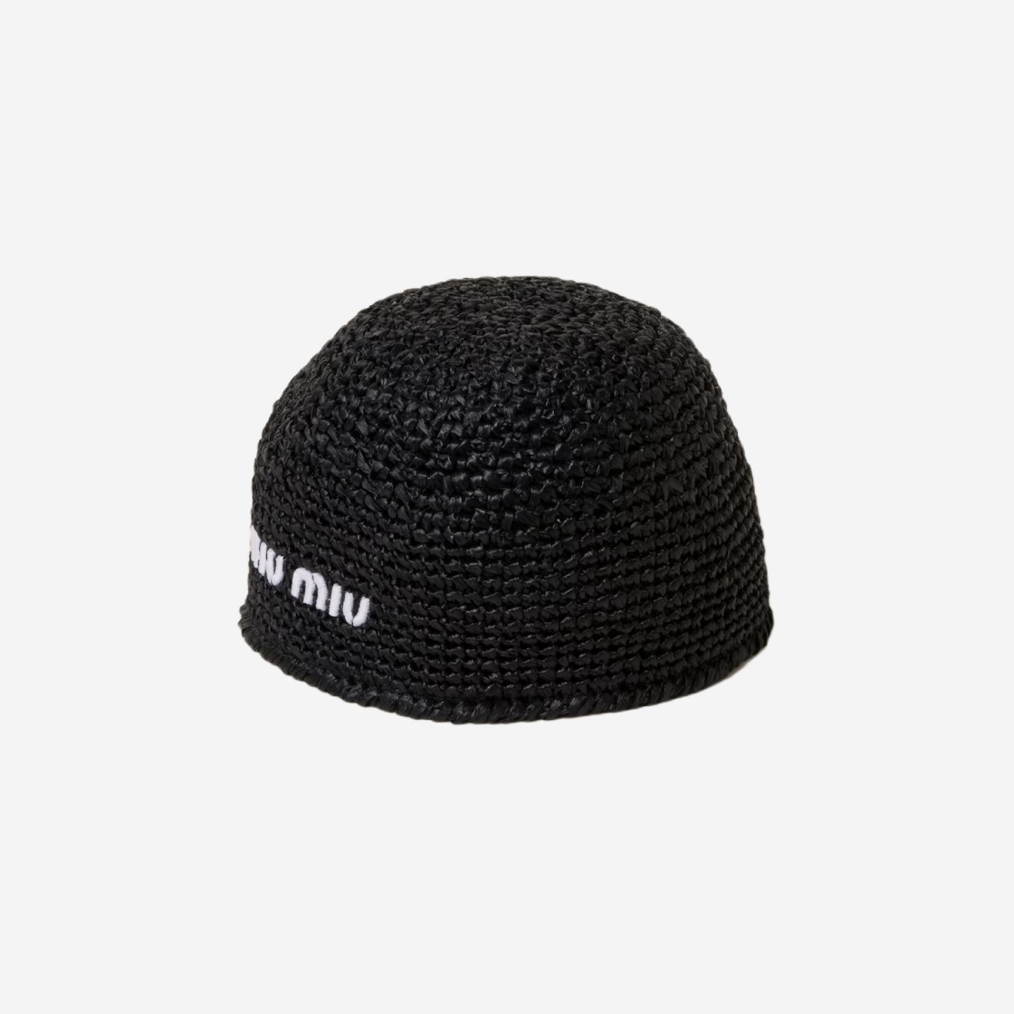 (W) Miu Miu Crochet Hat Black 상세 이미지 1