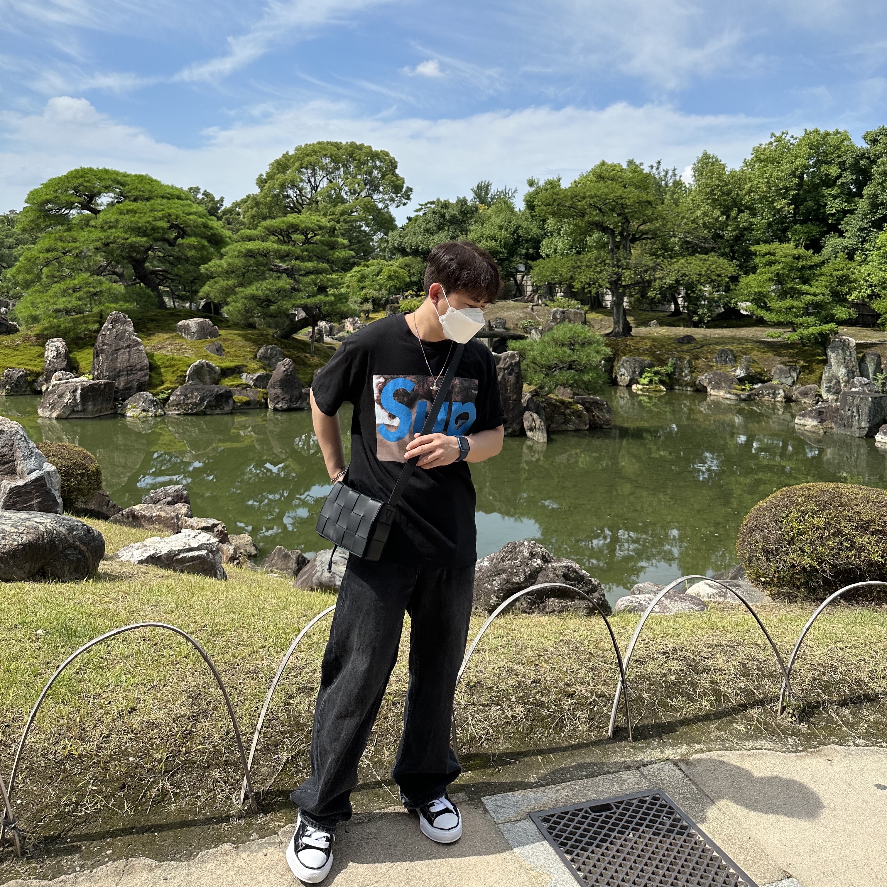 Supreme x Undercover Face T-Shirt Black - 23SS, Maison Mihara Yasuhiro Peterson OG Sole Canvas Low Sneakers Black 착용 스타일