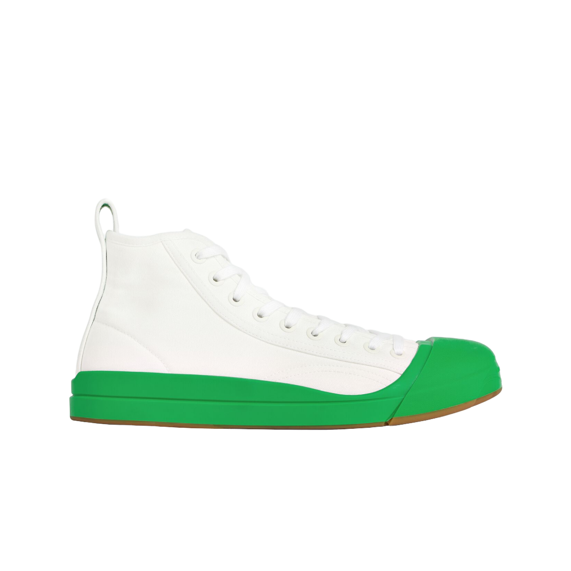 755130V2R109185 Bottega Veneta Vulcan High-Top Sneaker Optic White Parakeet
