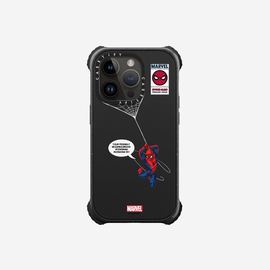 Casetify x Marvel iPhone Spider-Man Swinging Magsafe Ultra Impact Case Matte Black 상세 이미지 3