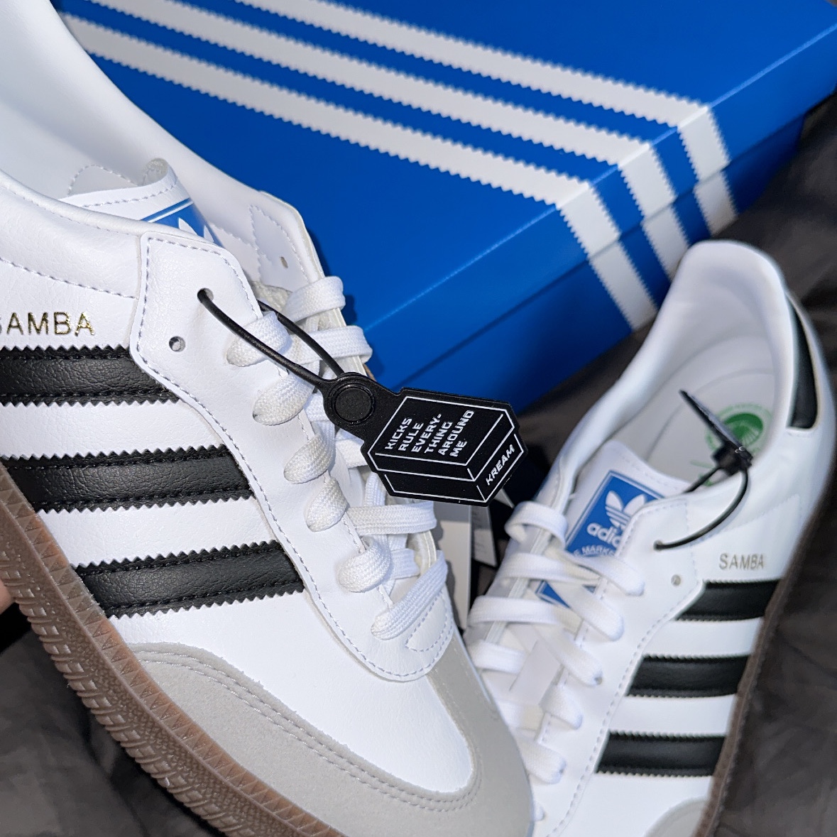 Adidas Samba Vegan White Black 착용 스타일