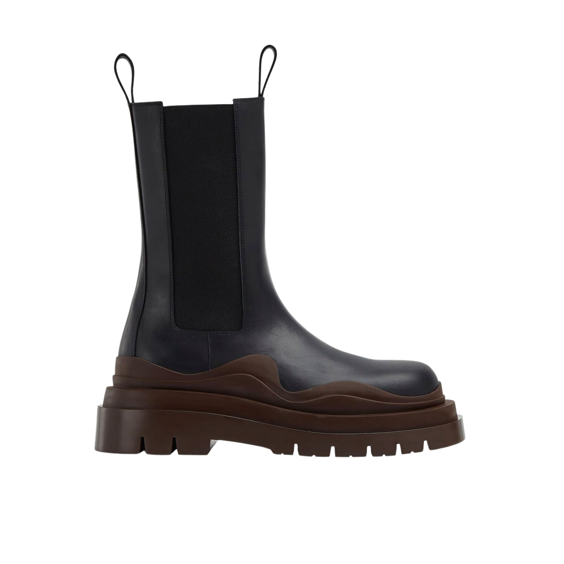 (W) 보테가 베네타 타이어 첼시 부츠 블랙 에보니((W) Bottega Veneta Tire Chelsea Boot Black Ebony) - 1