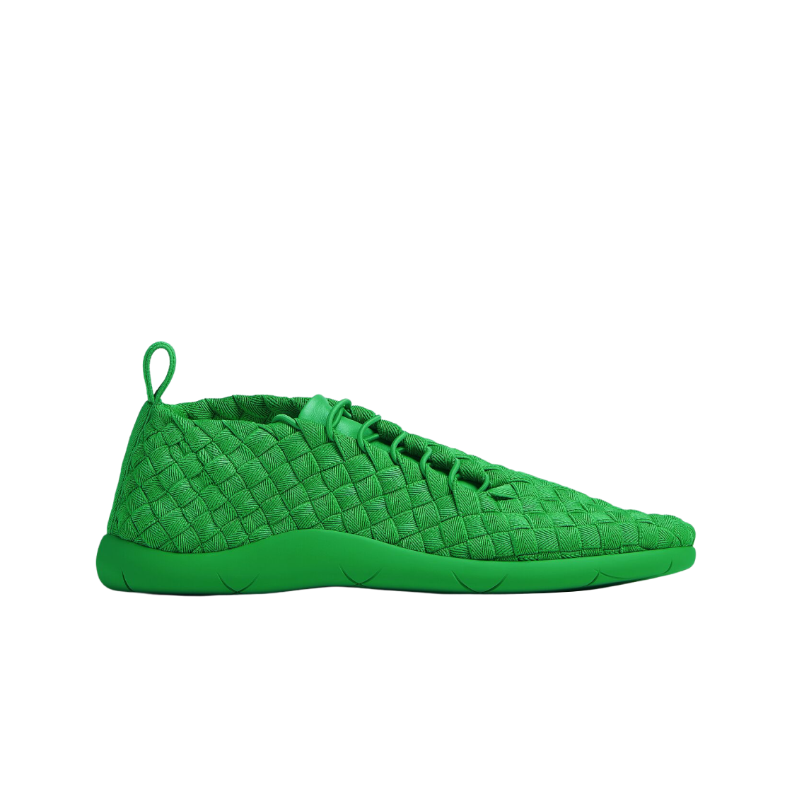 651306V0GV13730 Bottega Veneta Intrecciato Lace-Up Plat Sneaker Grass - 대표 이미지 #1