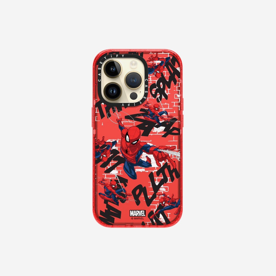 Casetify x Marvel iPhone Spider-Man Pattern Red Impact Case Sheer Watermelon 상세 이미지 4