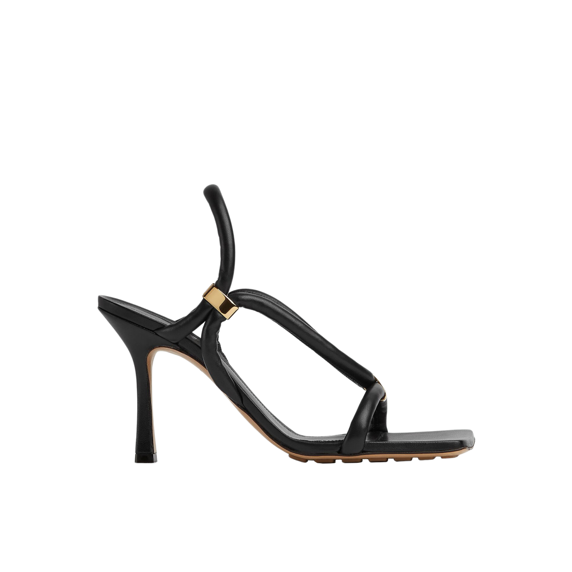 (W) 보테가 베네타 스트레치 스트랩 샌들 블랙((W) Bottega Veneta Stretch Strap Sandal Black) - 1