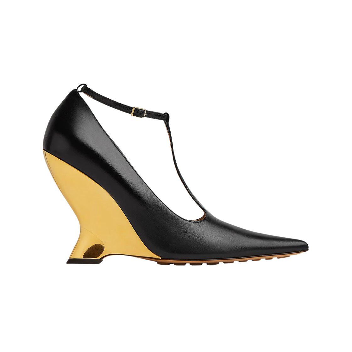(W) 보테가 베네타 푼타 T 바 펌프스 블랙((W) Bottega Veneta Punta T Bar Pumps Black) - 1