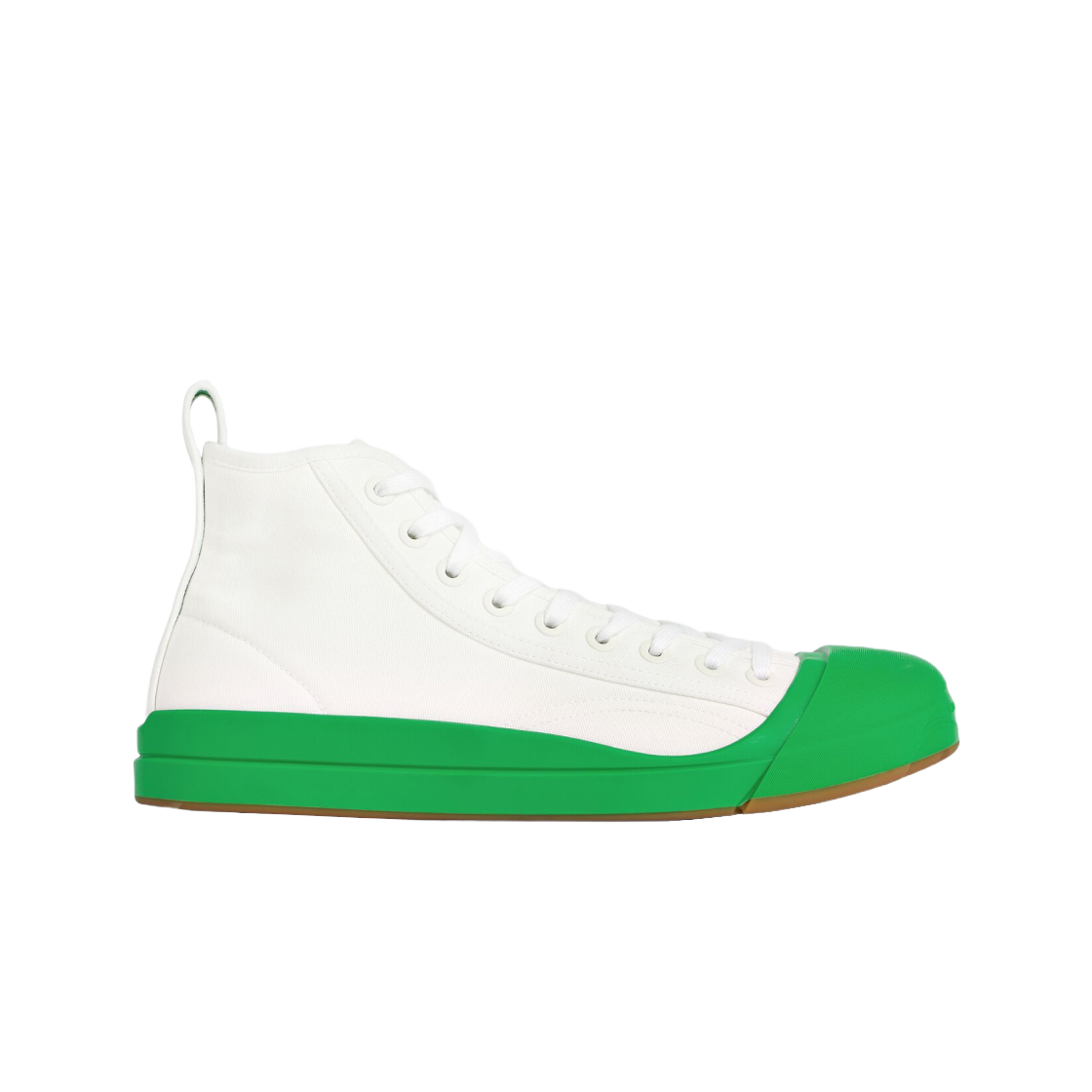 (W) 보테가 베네타 벌칸 하이탑 스니커즈 옵틱 화이트 패러킷((W) Bottega Veneta Vulcan High-Top Sneaker Optic White Parakeet) - 1