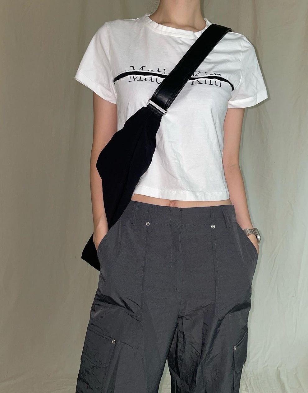 Kindersalmon Women Mia Oversized Bag Black 착용 스타일 - 2