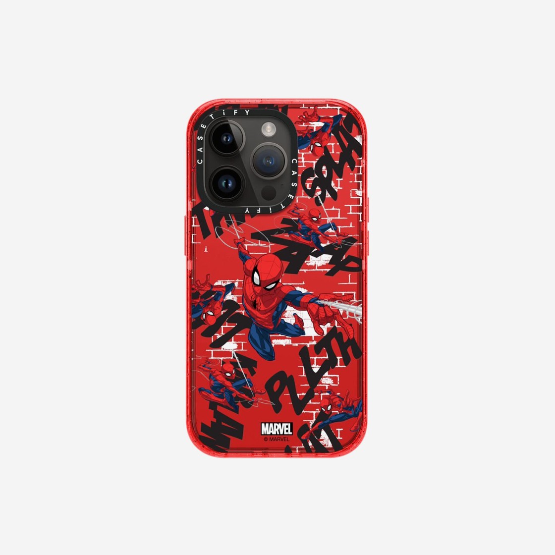 Casetify x Marvel iPhone Spider-Man Pattern Red Impact Case Sheer Watermelon 상세 이미지 3