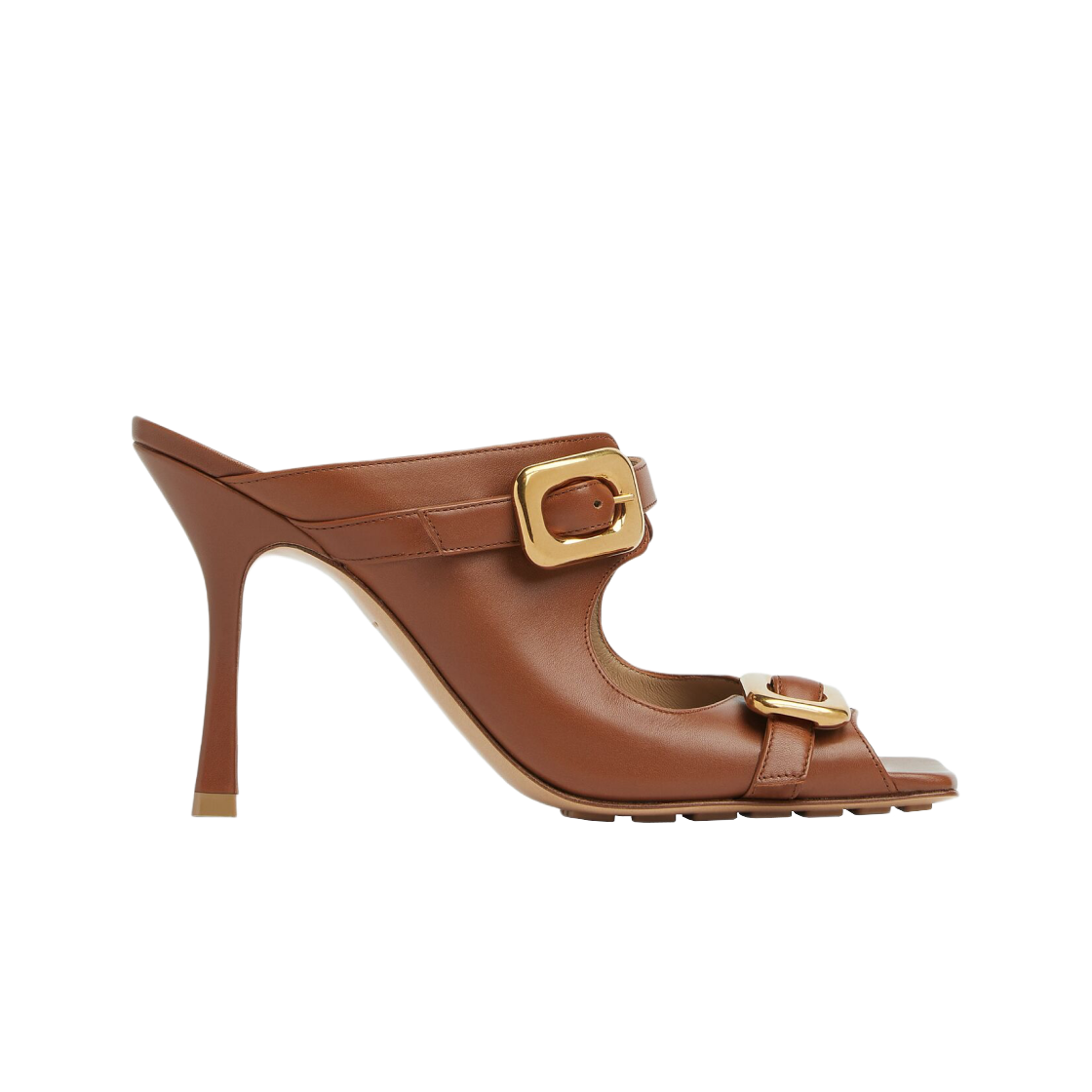 (W) 보테가 베네타 스트레치 버클 뮬 샌들 카라멜((W) Bottega Veneta Stretch Buckle Mule Sandal Caramel) - 1