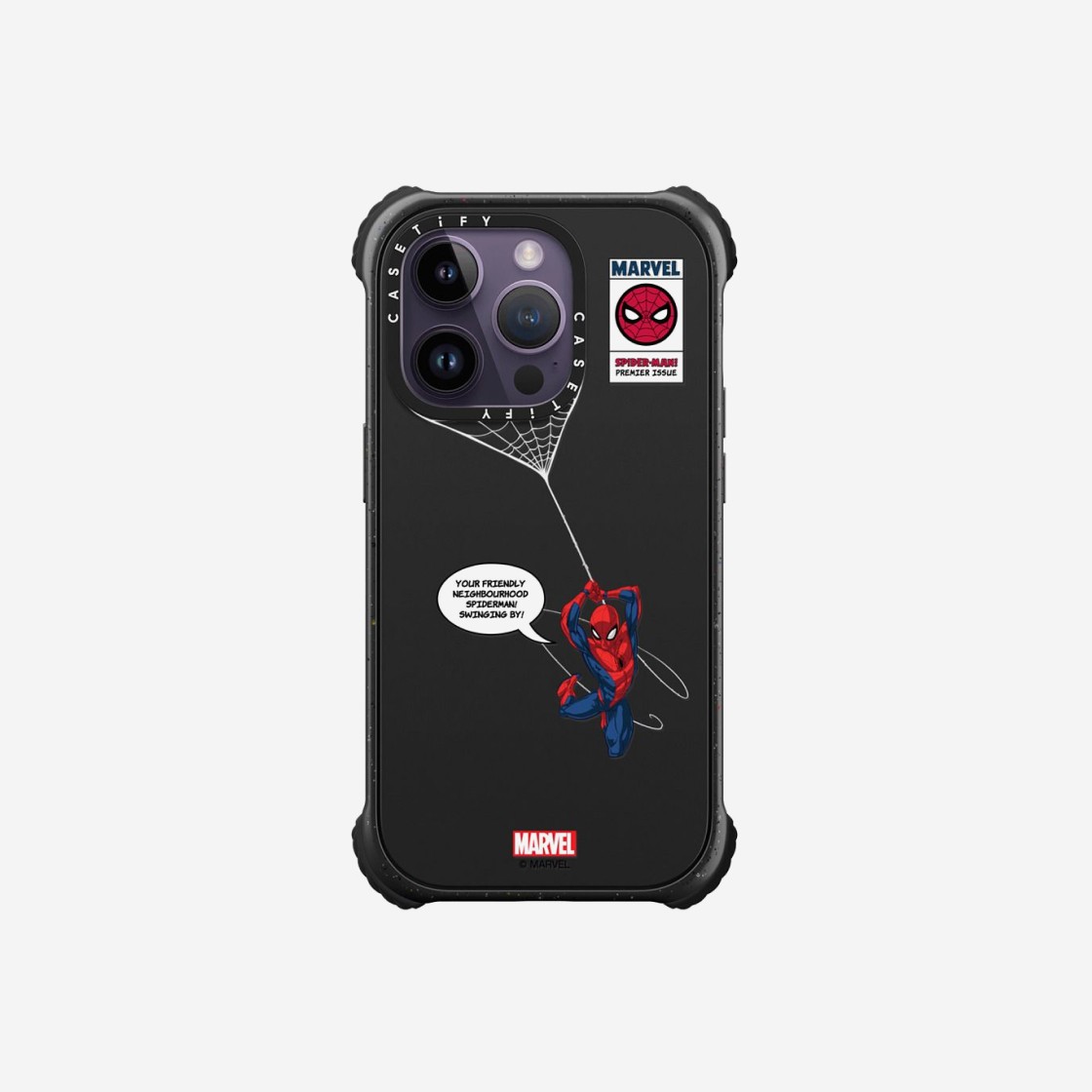 Casetify x Marvel iPhone Spider-Man Swinging Magsafe Ultra Impact Case Matte Black 상세 이미지 2