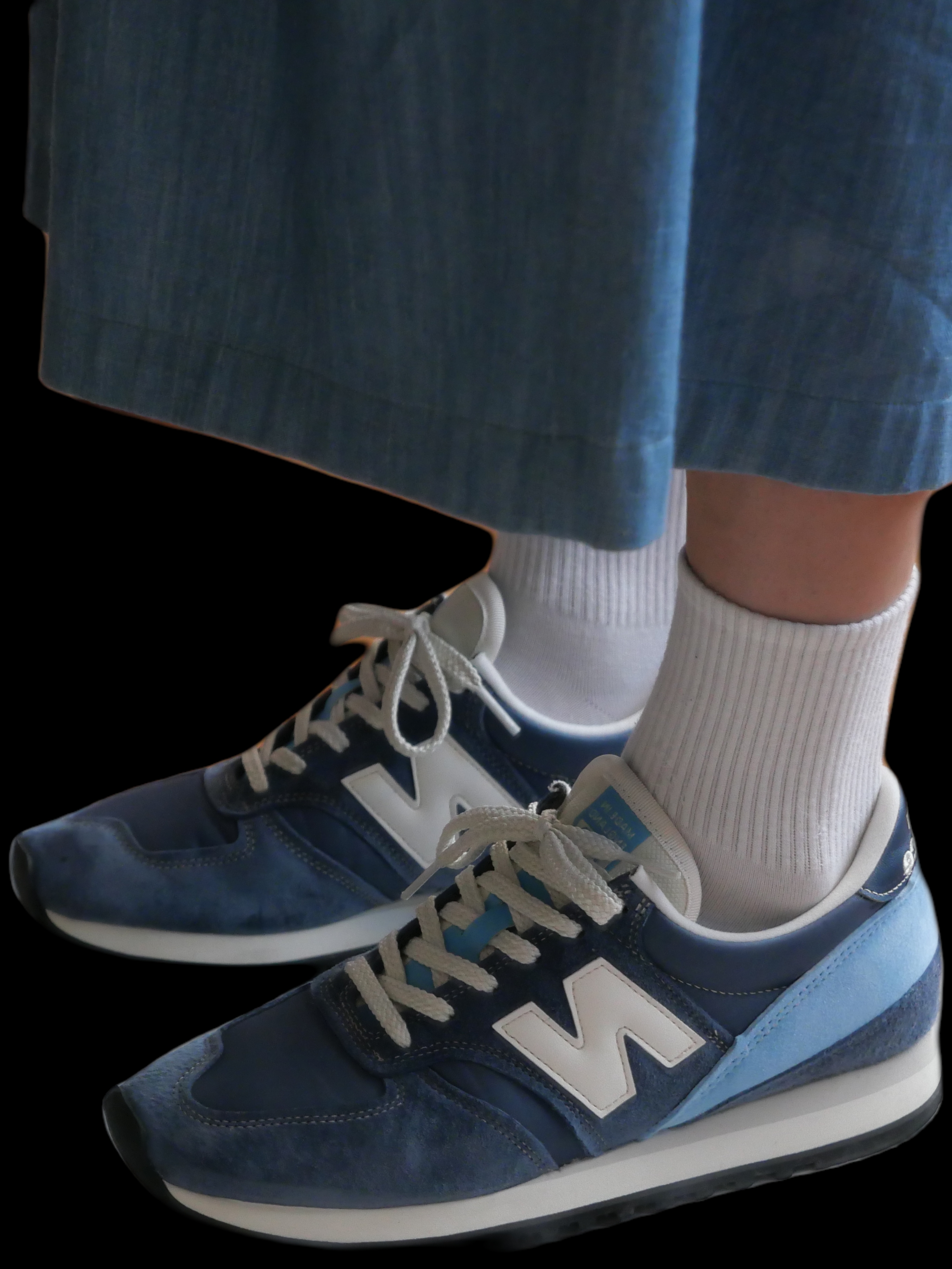 New Balance x Run The Boroughs 730 Made in UK Navy 착용 스타일 - 3