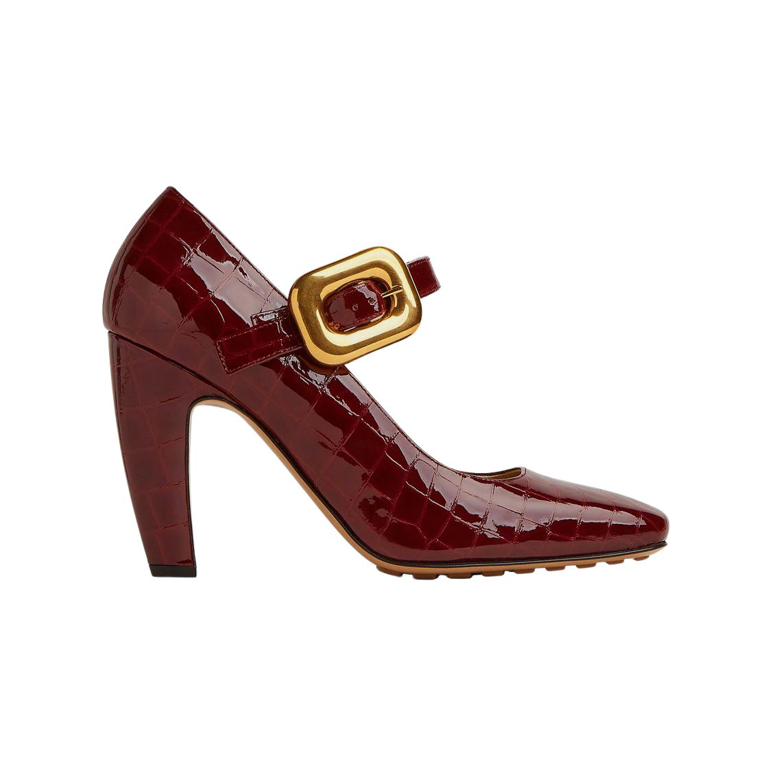 (W) 보테가 베네타 모스트라 메리 제인 펌프스 멀롯((W) Bottega Veneta Mostra Mary Jane Pumps Merlot) - 1