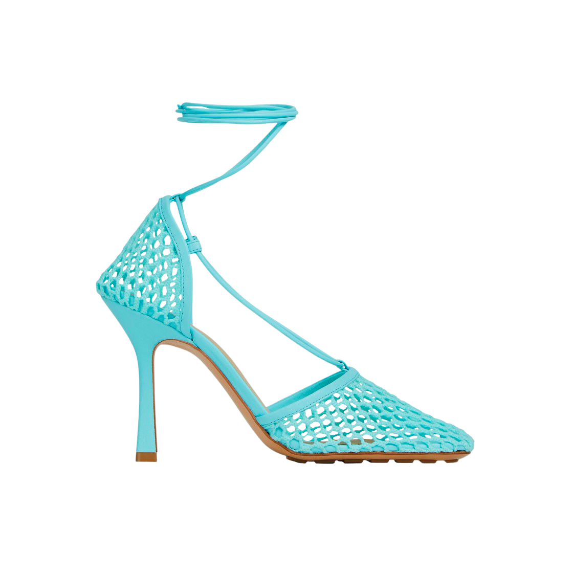 (W) Bottega Veneta Stretch Lace-Up Sandal Pale Blue 상세 이미지 1