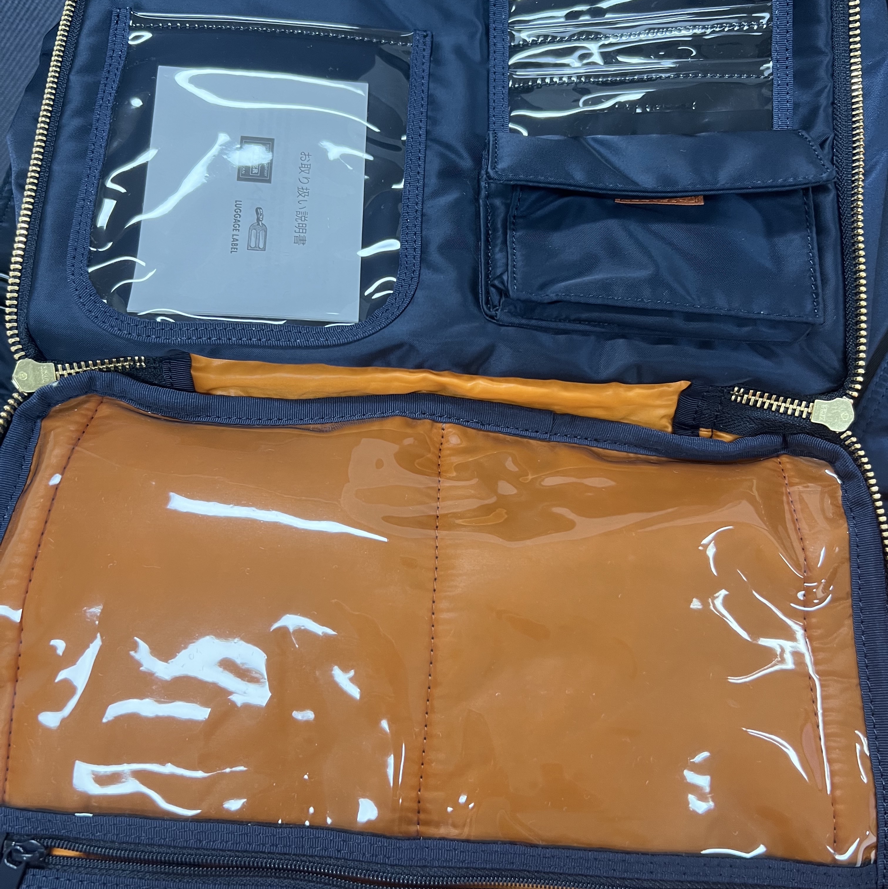 Porter Tanker Shoulder Bag L Iron Blue 착용 스타일 - 2