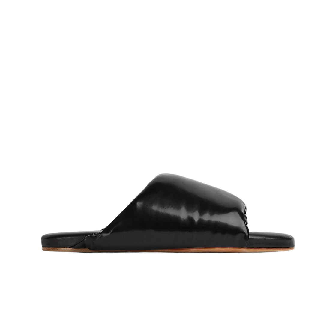 729892V2LR01000 (W) Bottega Veneta Cushion Slides Black