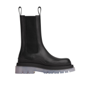 (W) Bottega Veneta Tire Chelsea Boot Black Transparent