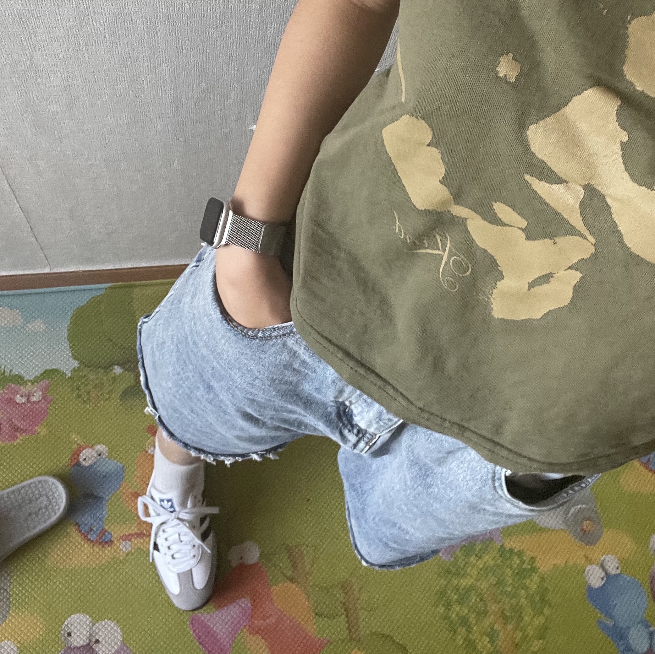 Adidas Samba OG Cloud White 착용 스타일 - 2