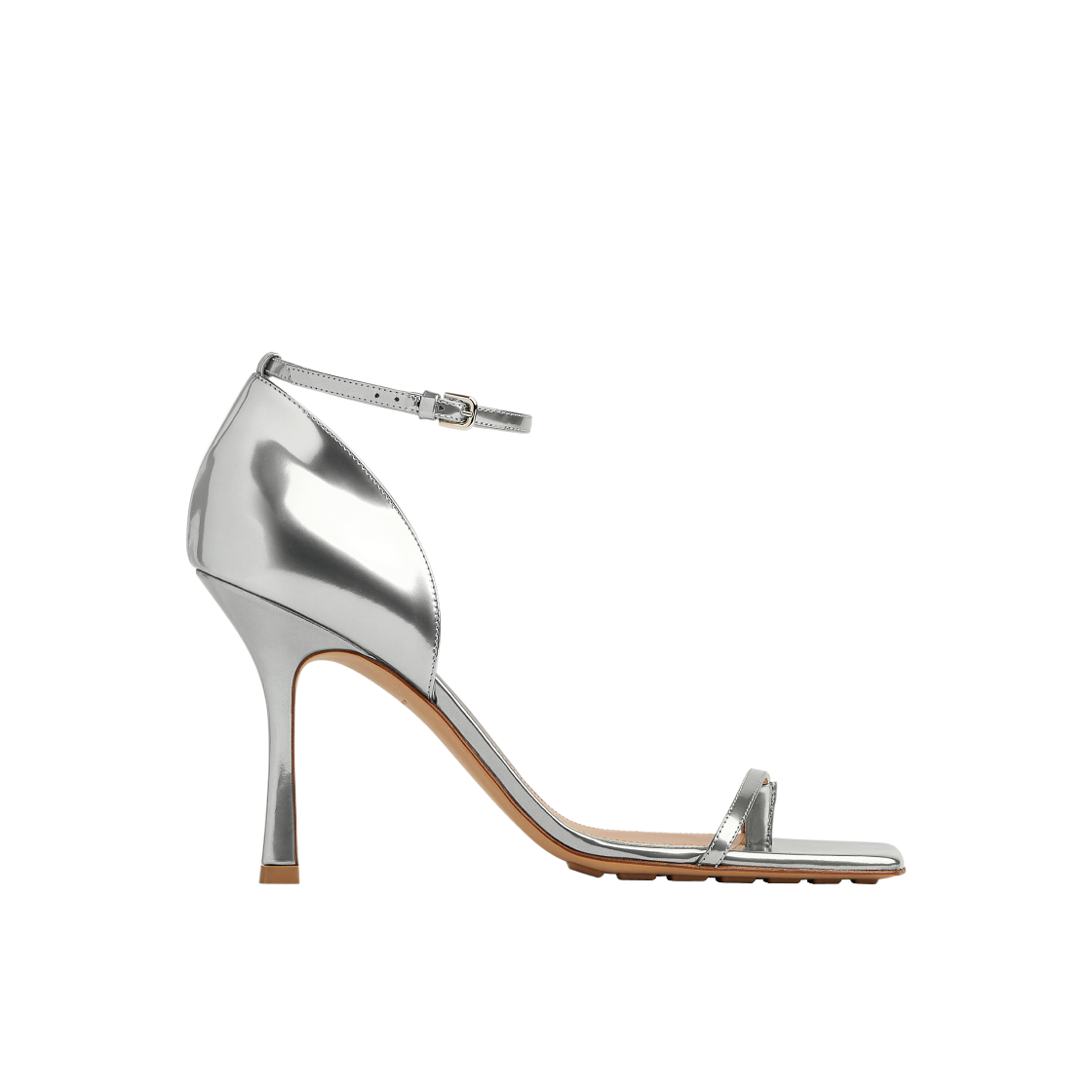 (W) 보테가 베네타 스트레치 스트랩 샌들 실버((W) Bottega Veneta Stretch Strap Sandal Silver) - 1