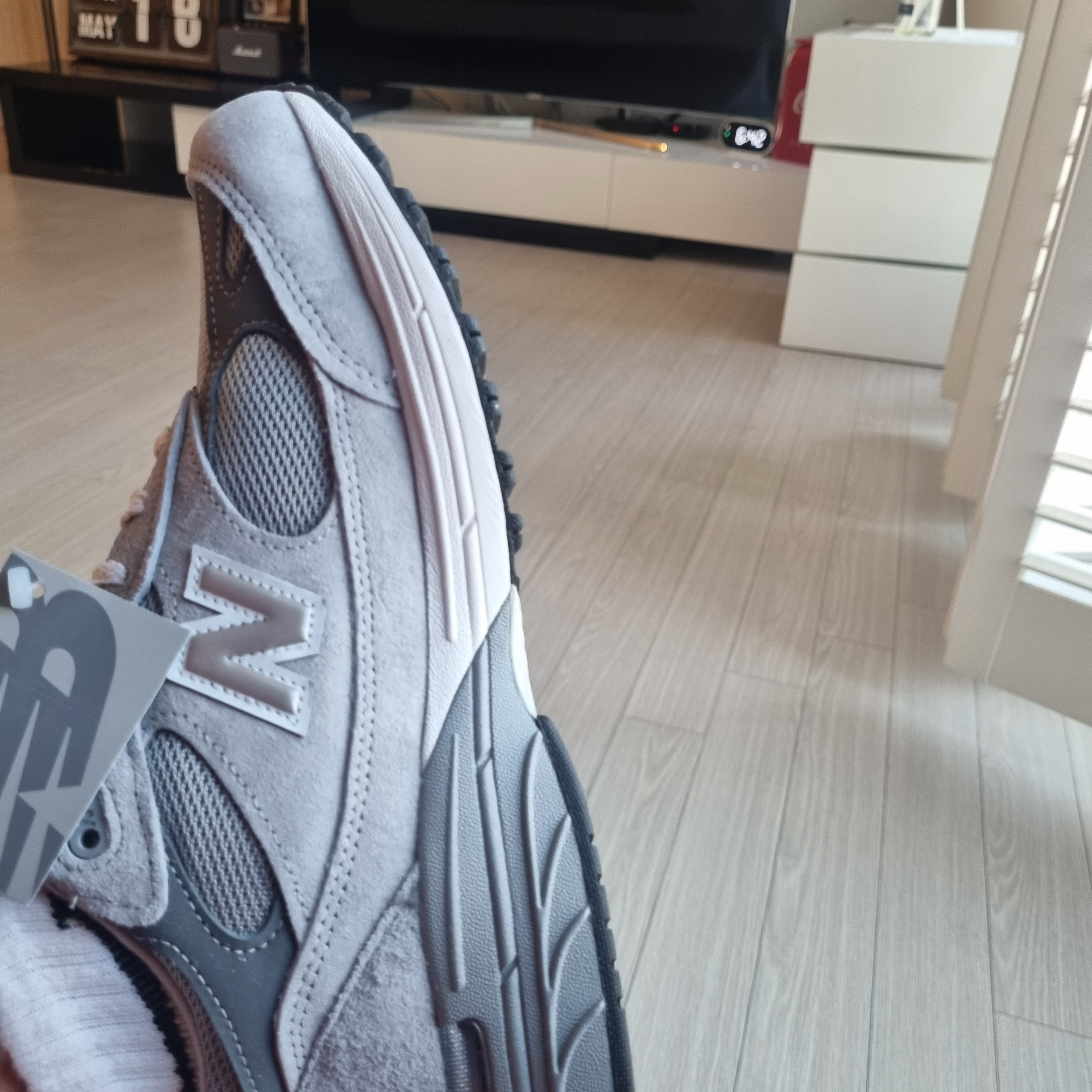 New Balance 993 Made in USA Grey - D Standard 착용 스타일 - 1