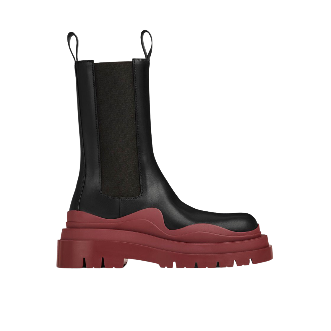 (W) Bottega Veneta Tire Chelsea Boot Black Cherry 상세 이미지 1